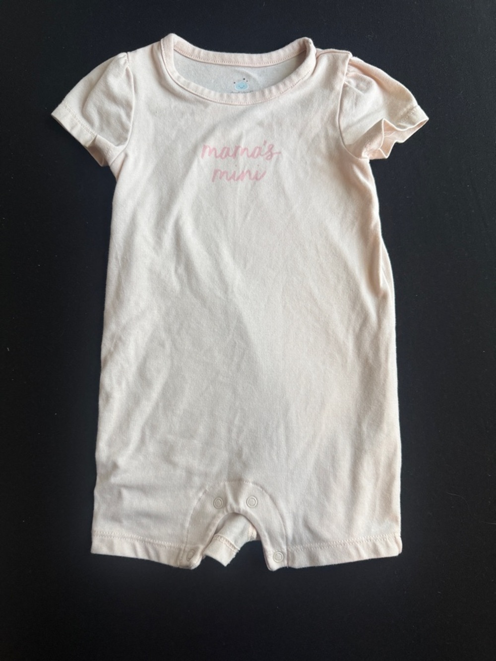 cloud island Light Pink 'mama's mini' Short Sleeve Romper